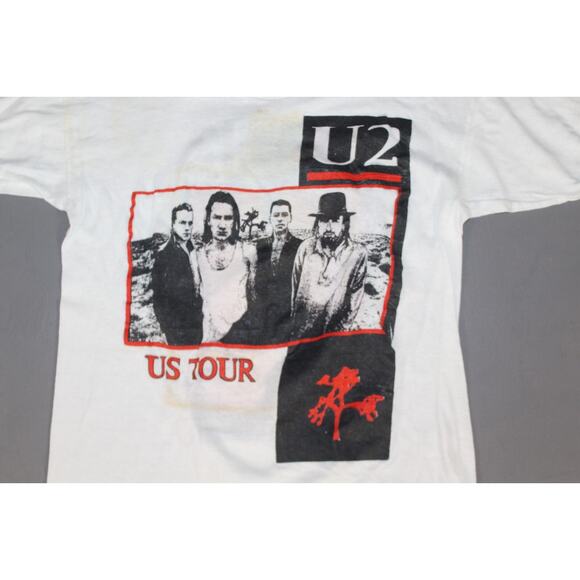 Vintage 80’s U2 The Unforgettable Fire Tour 1985 Double Concert T Shirt Small - Picture 2 of 12